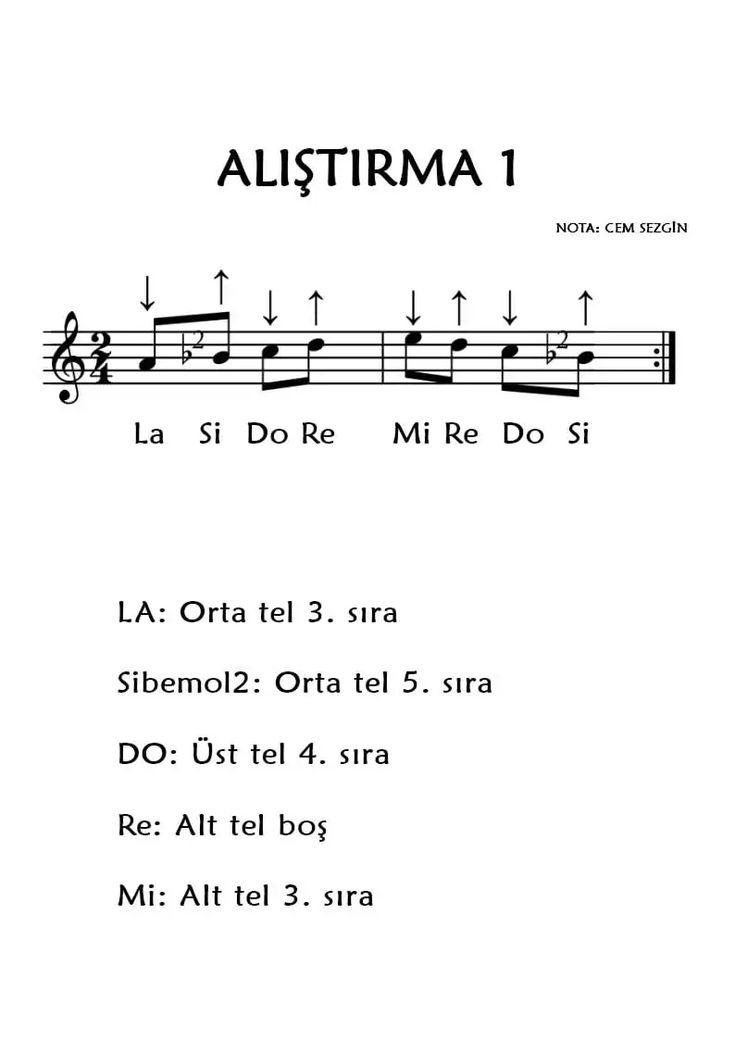 Basit melodi nota stavi